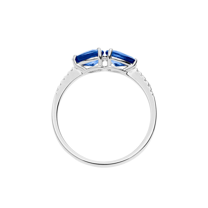 Comete Gold Ring with Diamonds and Sapphires Drop ANB2635