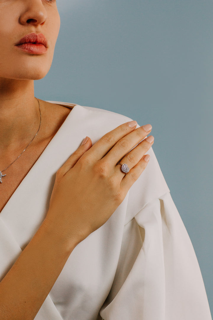 Comete Heart Ring in Gold and Diamonds ANB2416