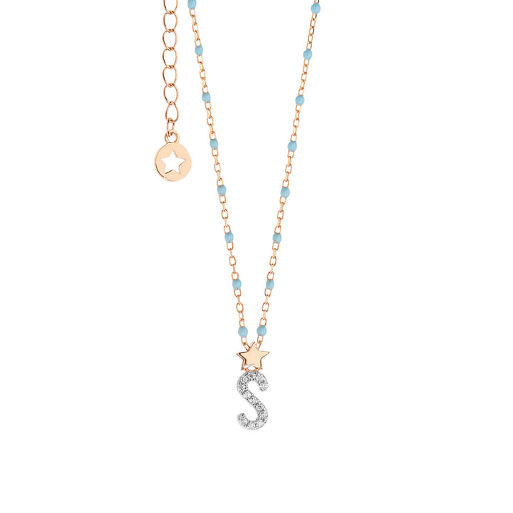 Comete Silver Necklace Letter S GLA191