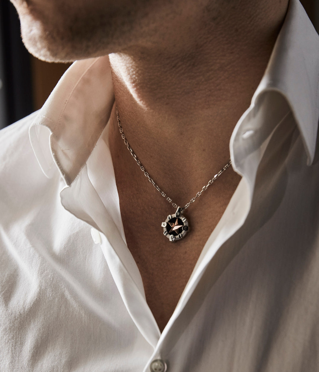 Comete ketting in gerhodineerd en rosé zilver UGL656