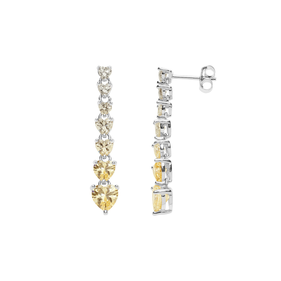 Comete Heart earrings in degradé silver ORA194