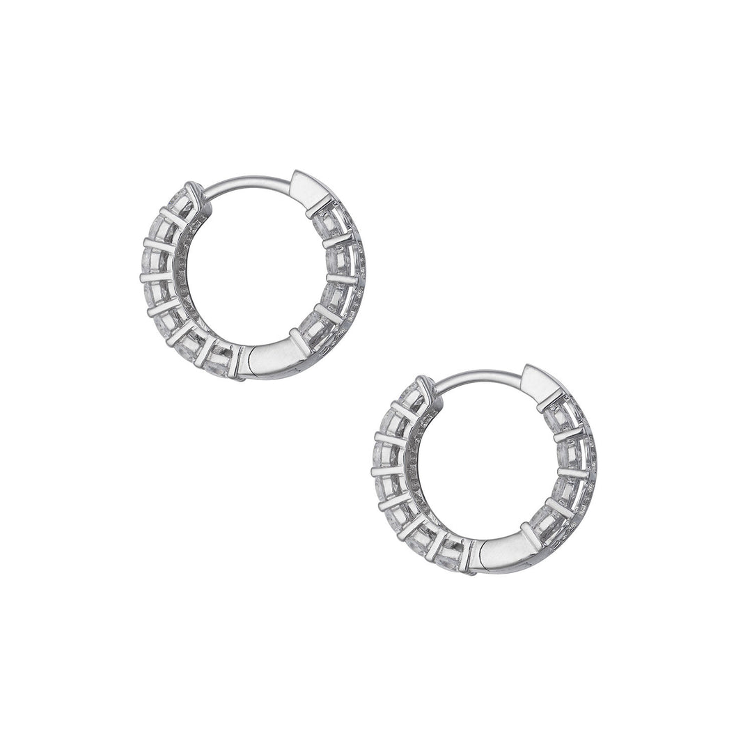 Comete Earrings in 925‰ Silver with White Zircons ORA199