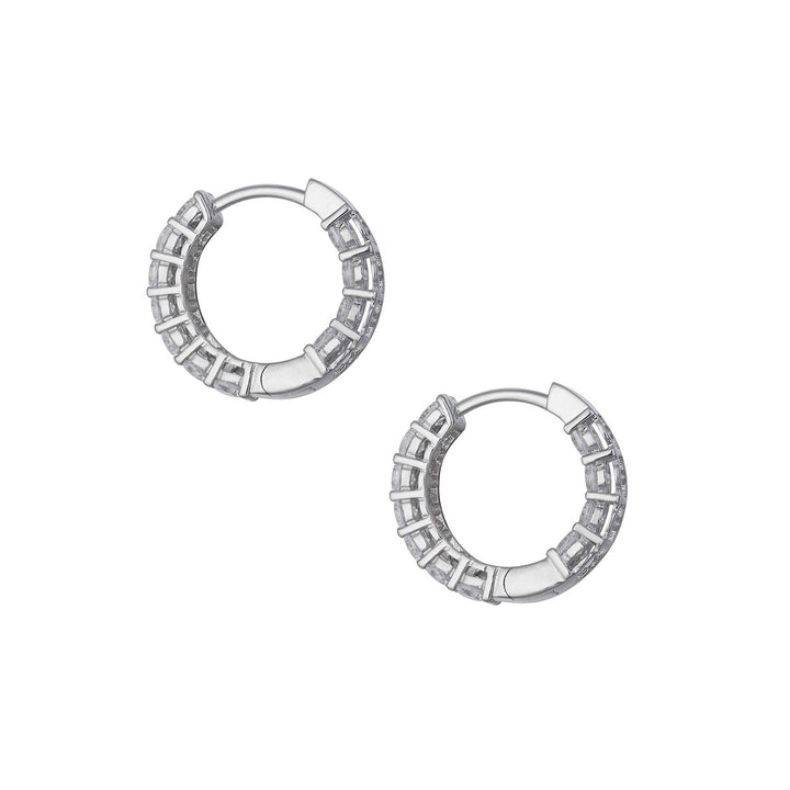 Comete Earrings in 925‰ Silver with White Zircons ORA199