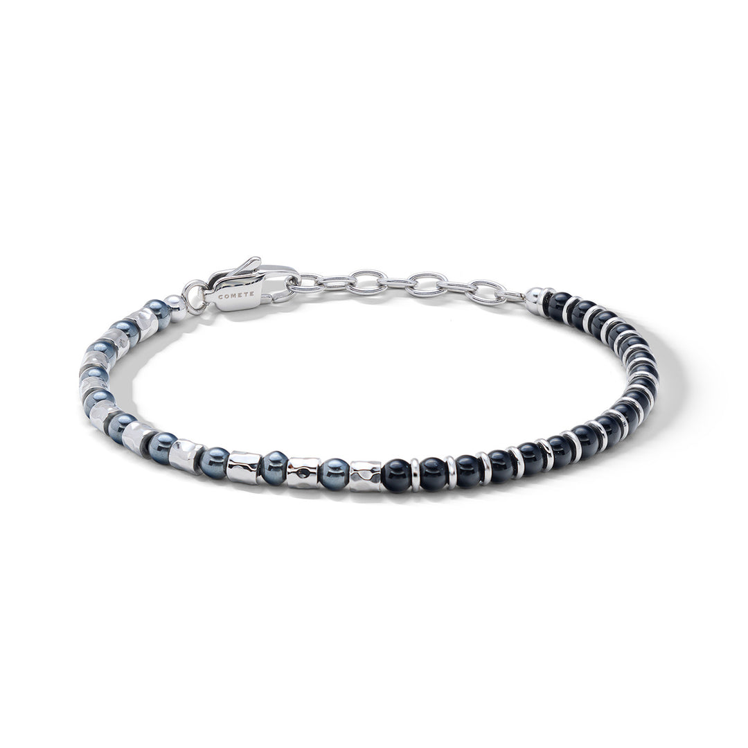 Comete-Stahlarmband mit schwarzem Onyx und Hämatit UBR1331