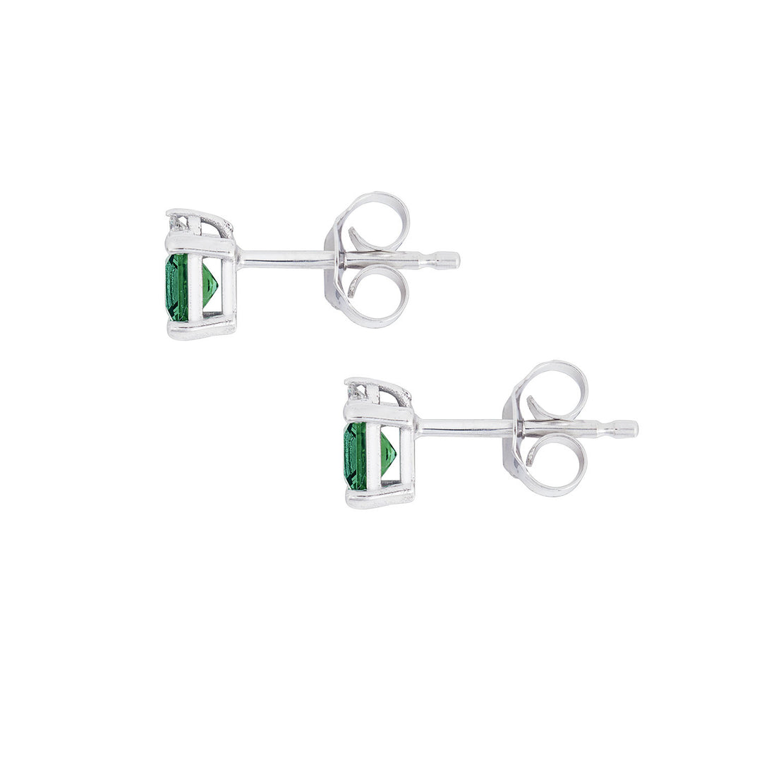 Comete Earrings in white gold, diamonds and emerald carrè ORB1125