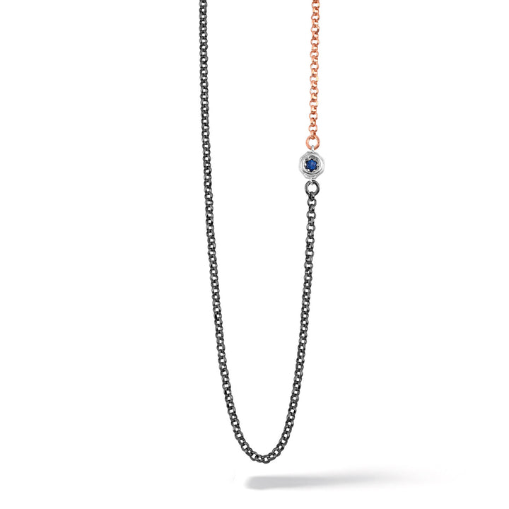 Comete Necklace in double, rosé and burnished silver UGL713