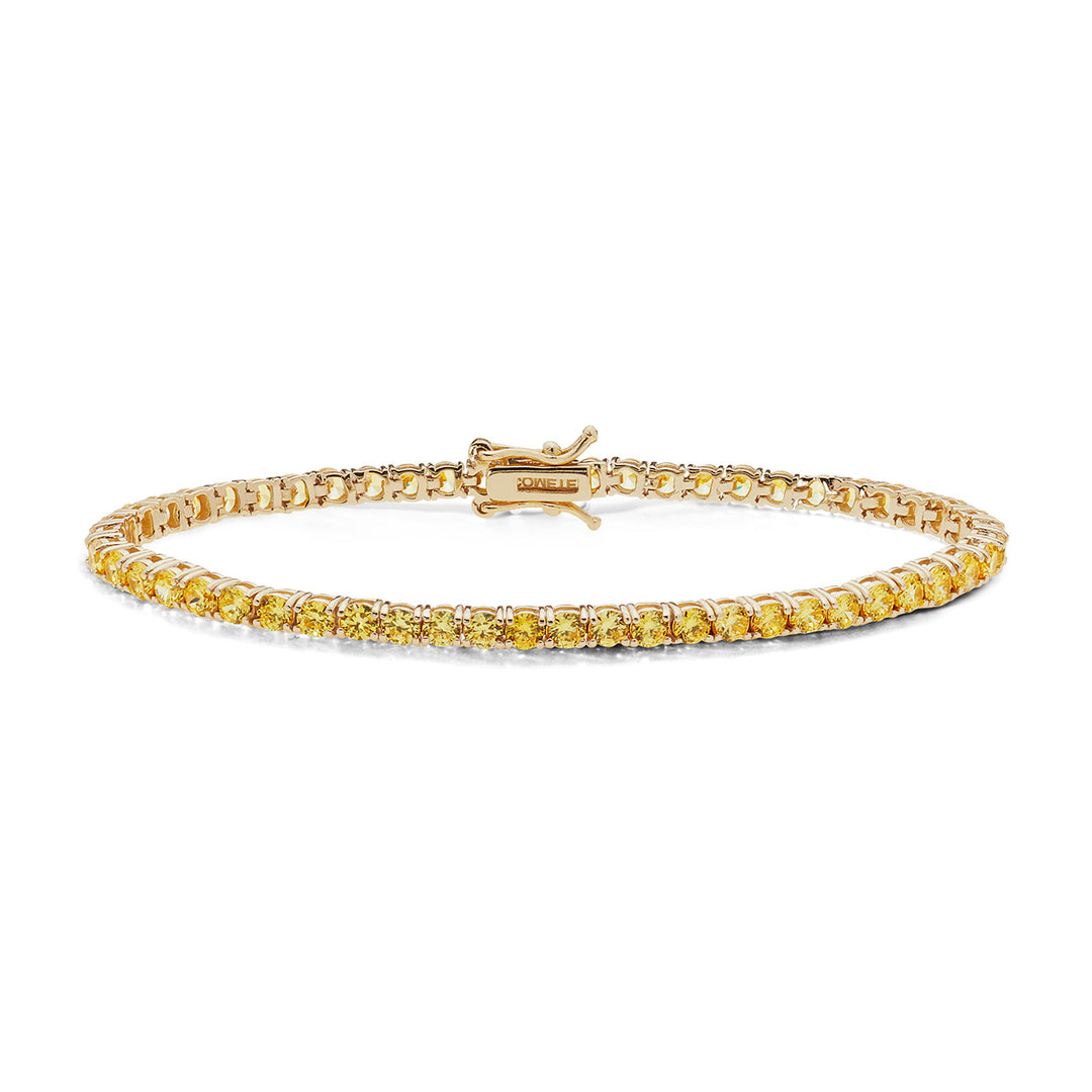 Comets Tennis in yellow silver and champagne zircons BRA237M18