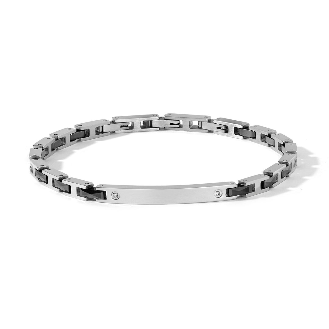 Comete Bracelet in steel, diamonds and ceramic UBR1317