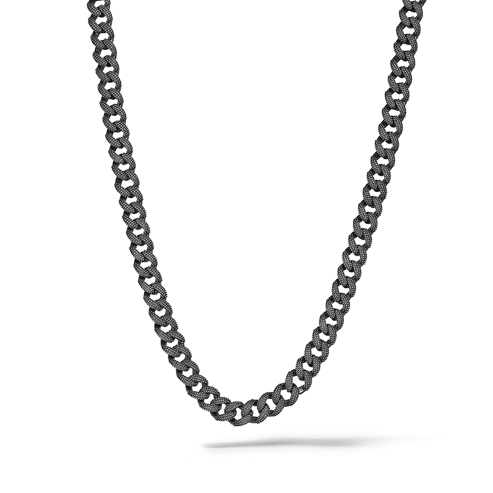 Comete Necklace in 925‰ burnished silver, UGL769 steel