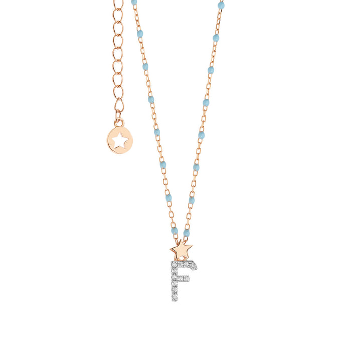 Comete Zilveren Ketting Letter F GLA178
