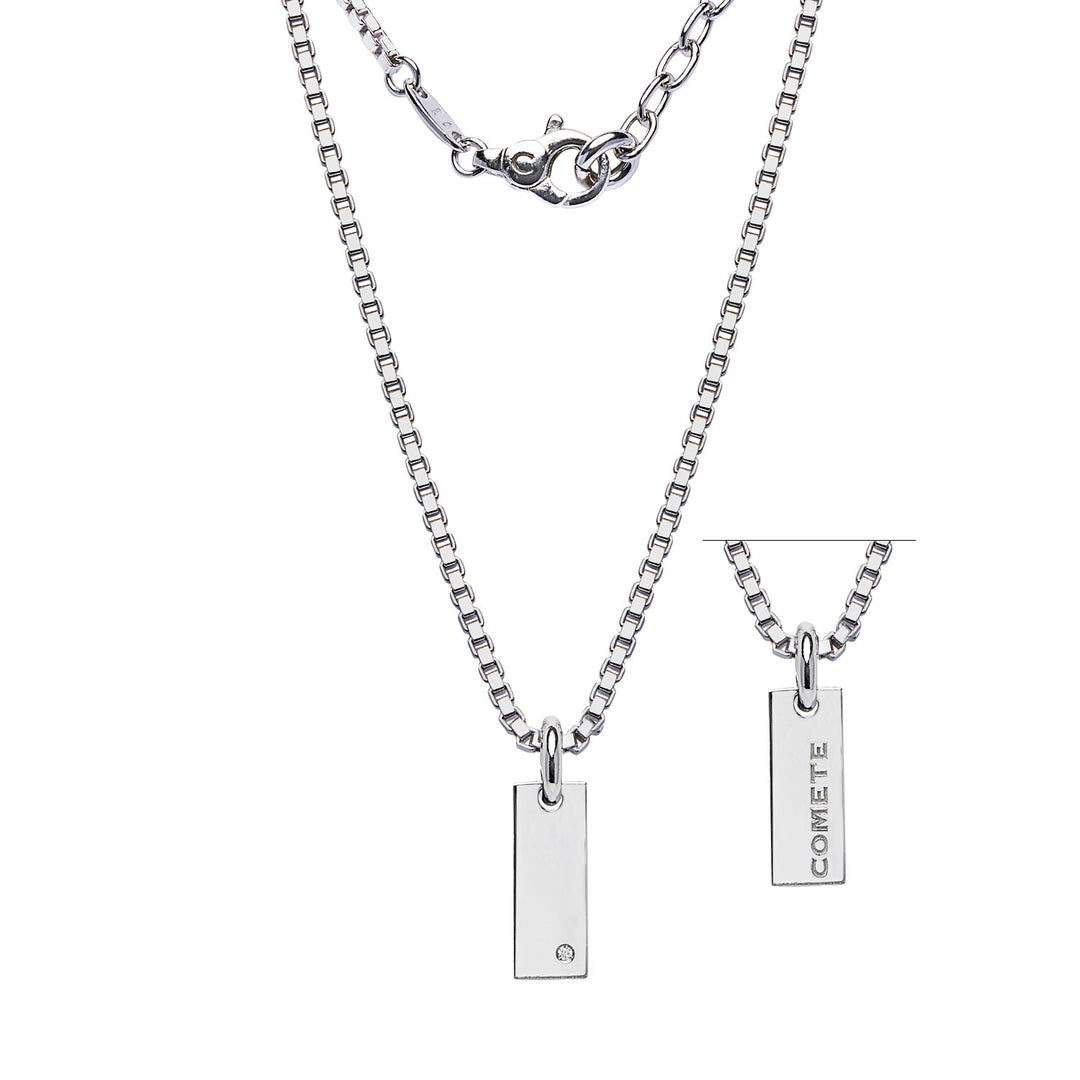 Comete Necklace in Silver and White Diamond UGL747