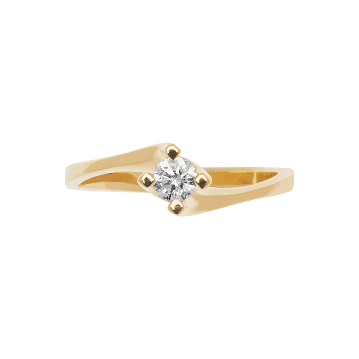 Comete Valentino Solitaire in geel goud en diamant ANB2036G