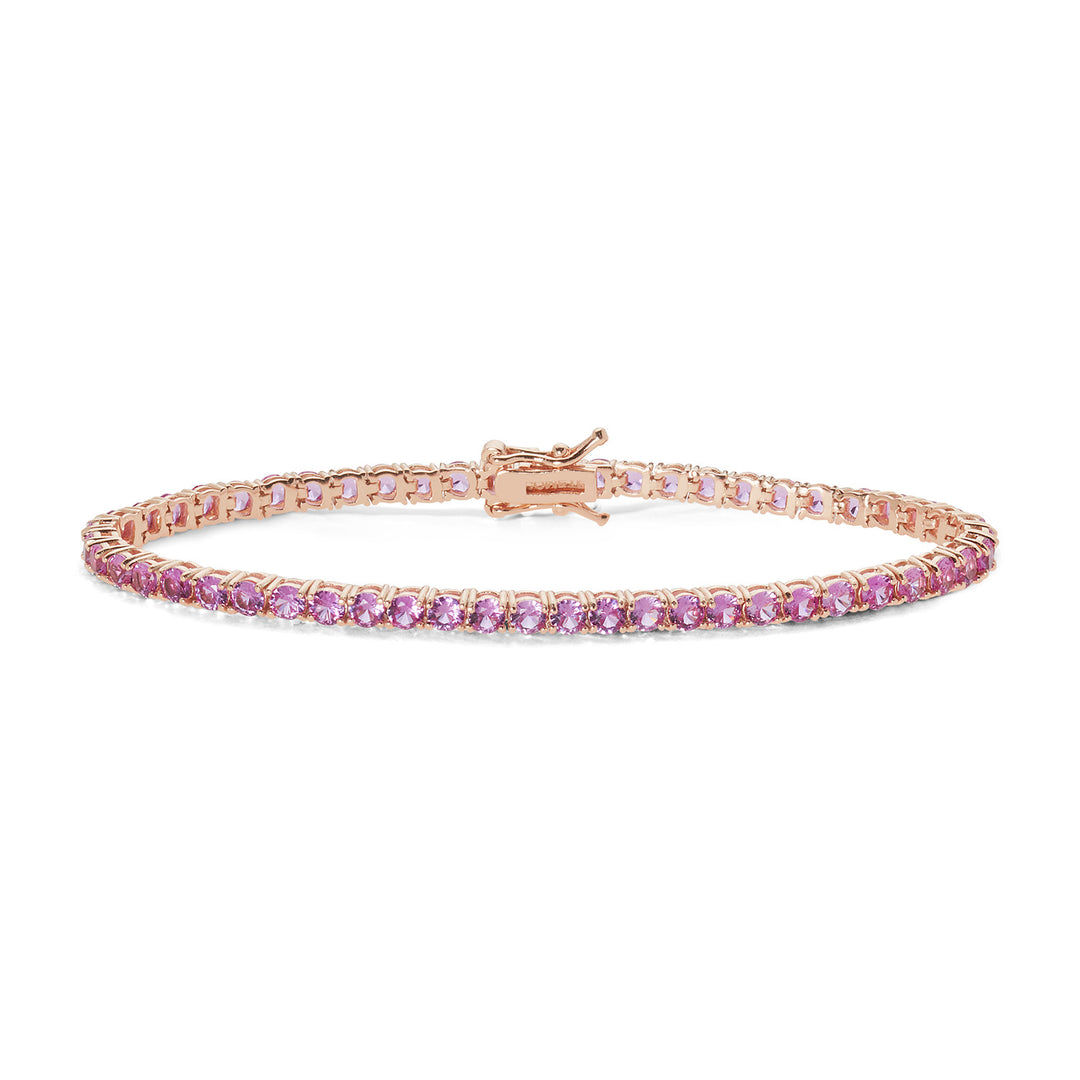 Comets Tennis in Rose Silver and Pink Zircons BRA241M18