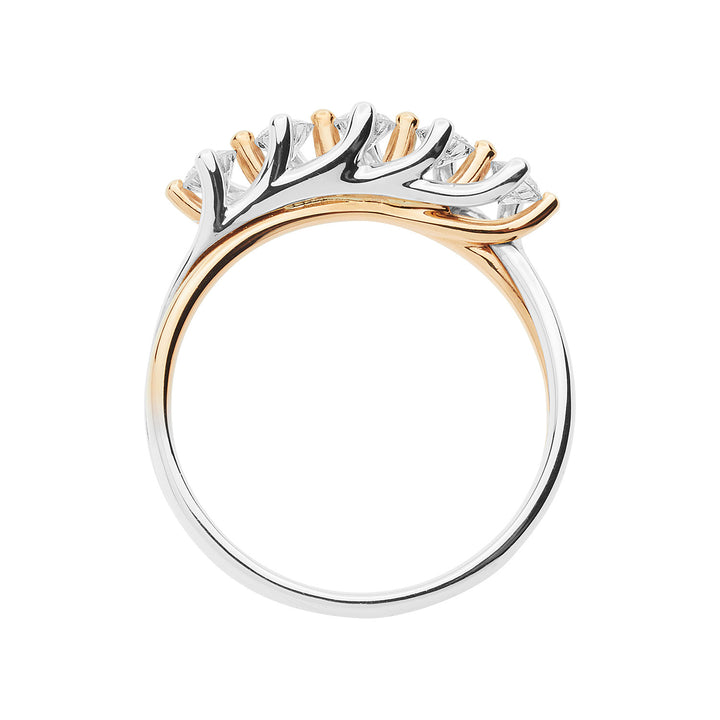 Comete Ring in pink and white gold with diamonds ANB2660