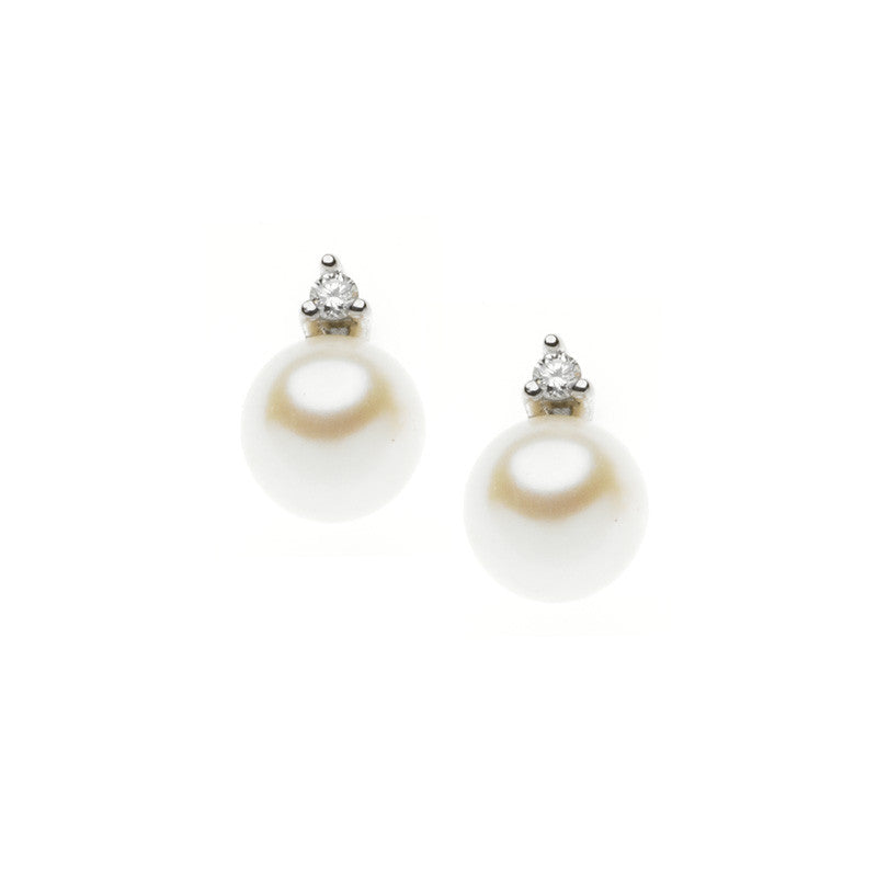 Comete Earrings Light Points Pearls in Gold and Diamonds ORP543