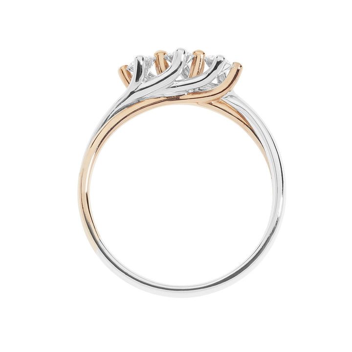 Comete Trilogy Bicolour in Gold und Diamant ANB2590