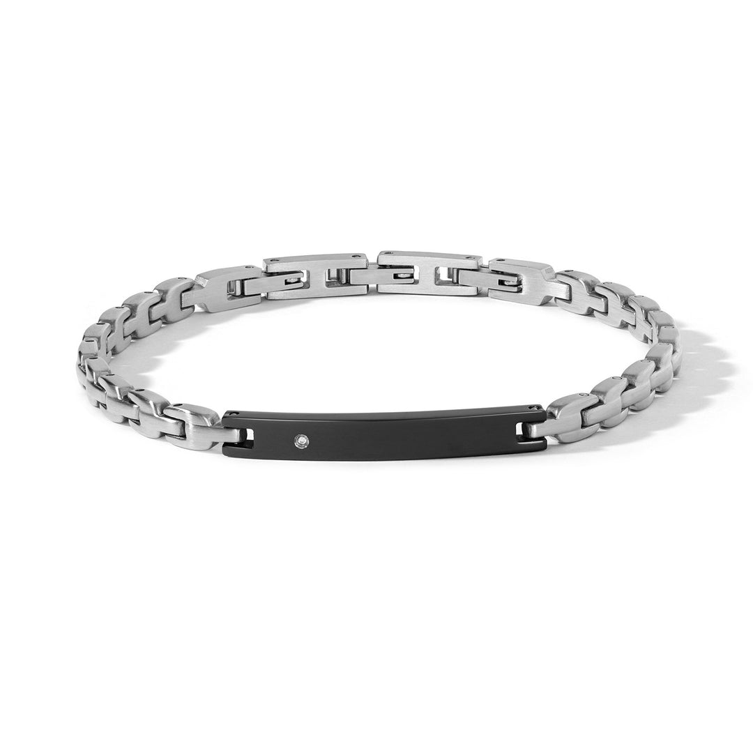 Comete-armband in staal, zwart PVD en diamant UBR1321