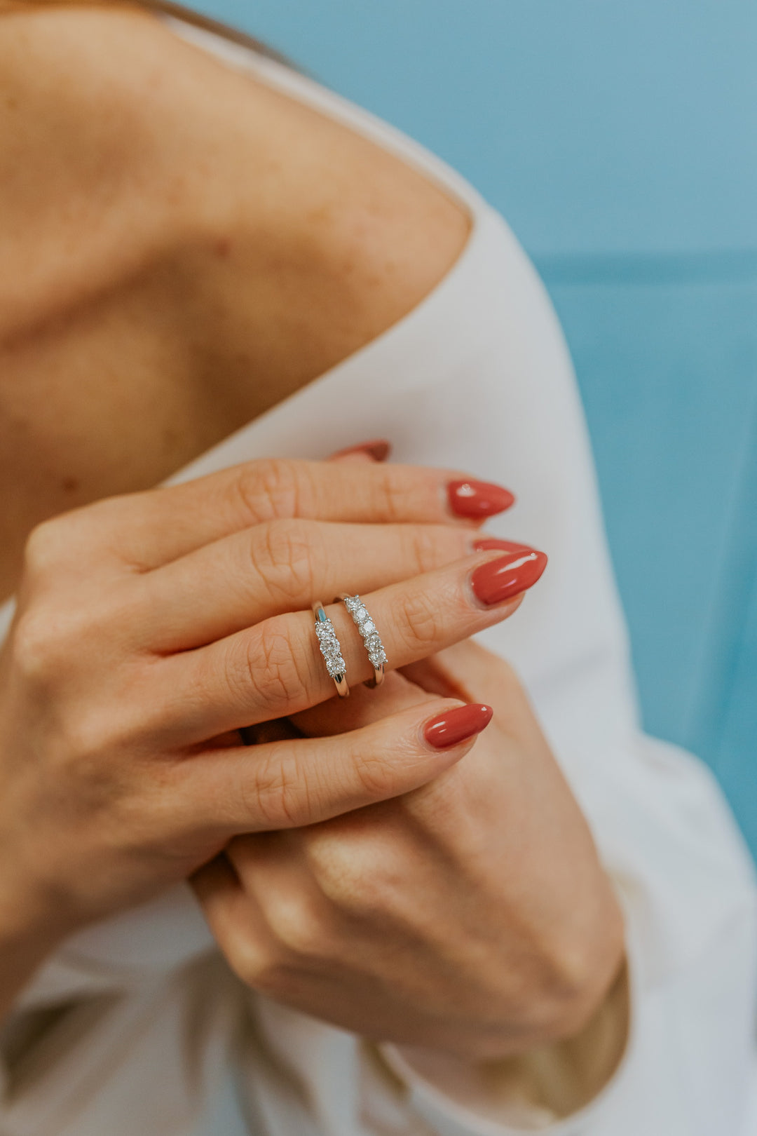 Comete-ring van 750‰ goud en diamanten ANB2732
