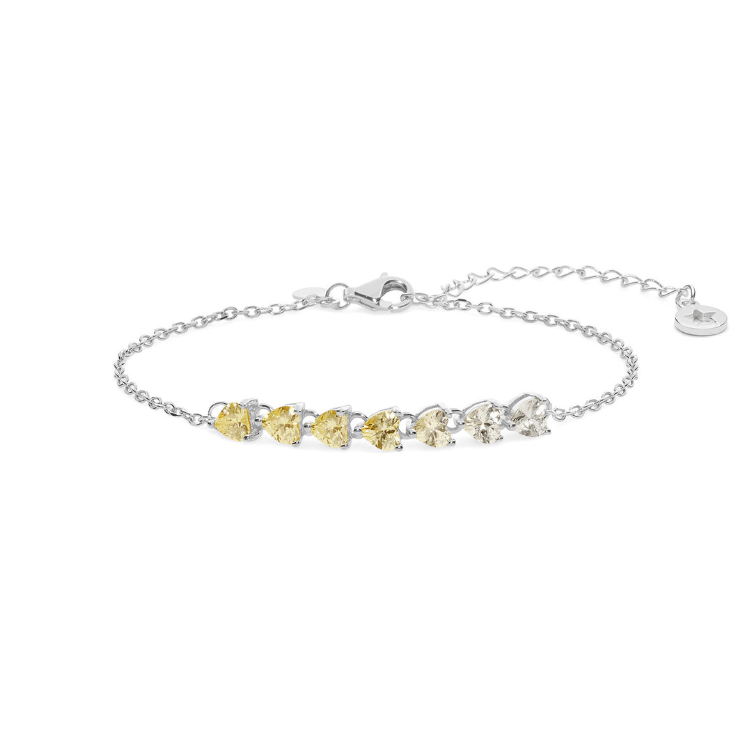 Comete hartenarmband in gedegradeerd zilver BRA234