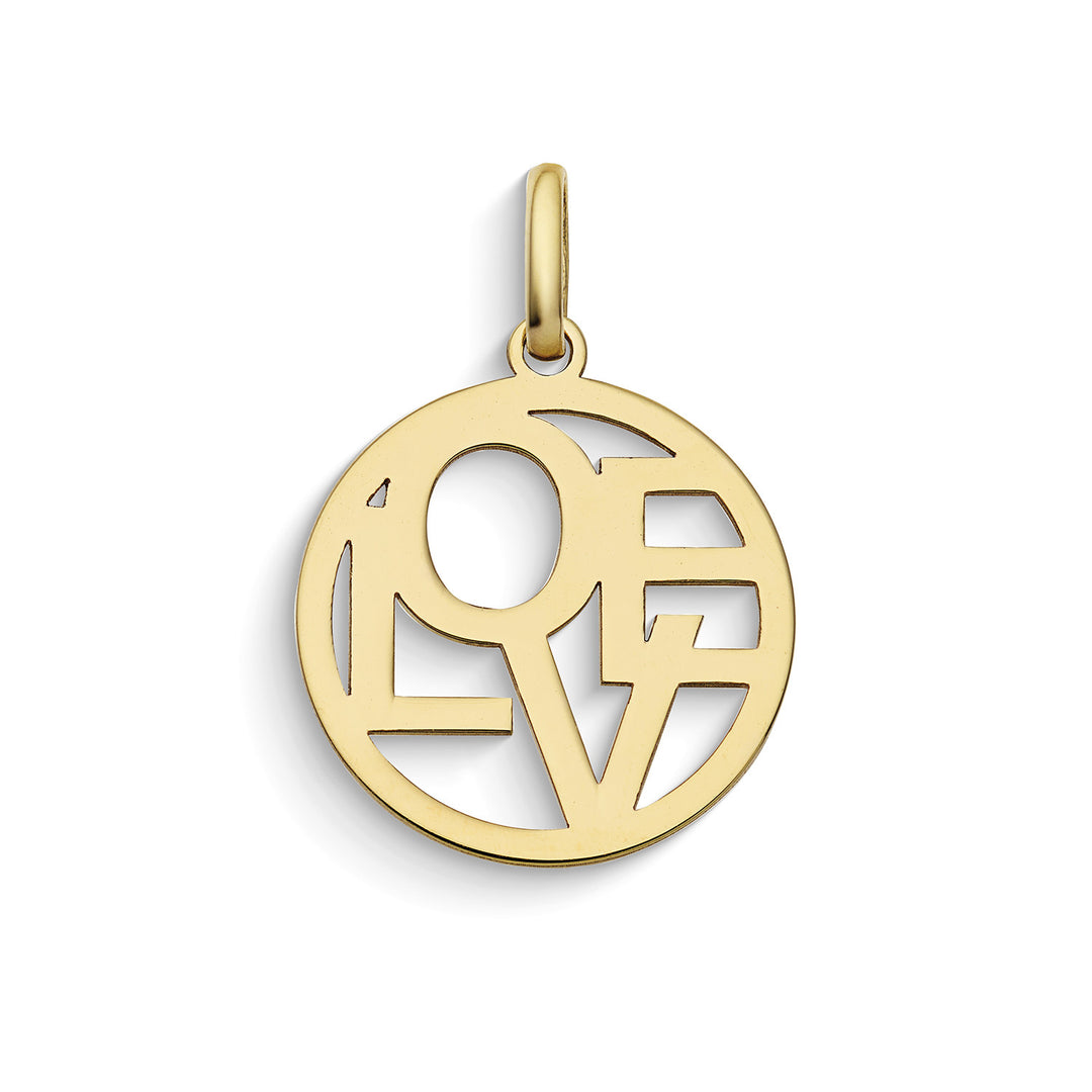 Comete Love-hanger in 375‰ geelgoud KCOB013
