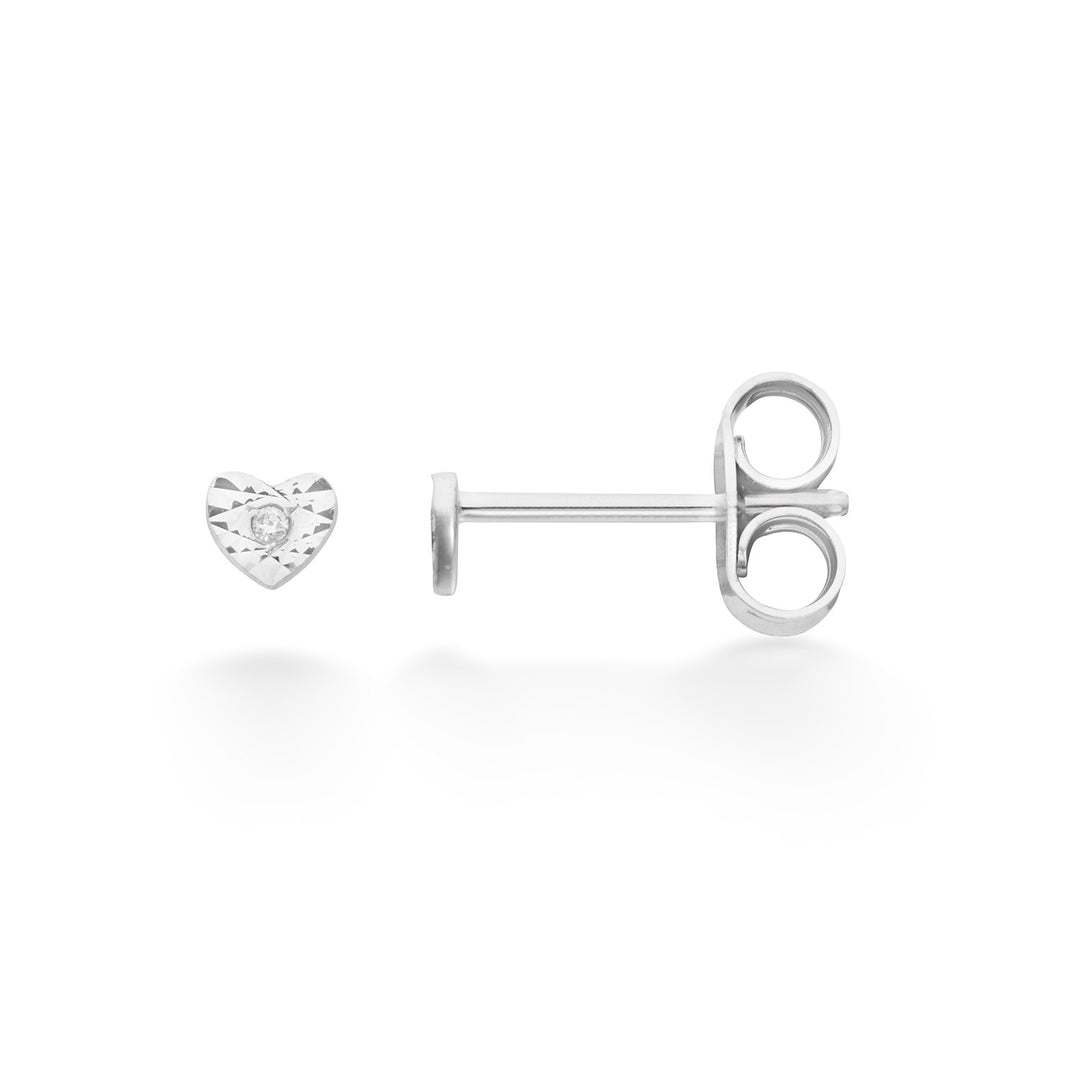 Comete Heart earrings in white gold and diamonds KORB1027