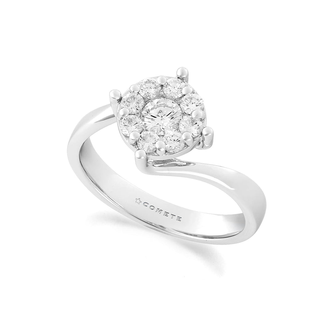 Comete Ring in 750‰ white gold and white diamonds ANB2760