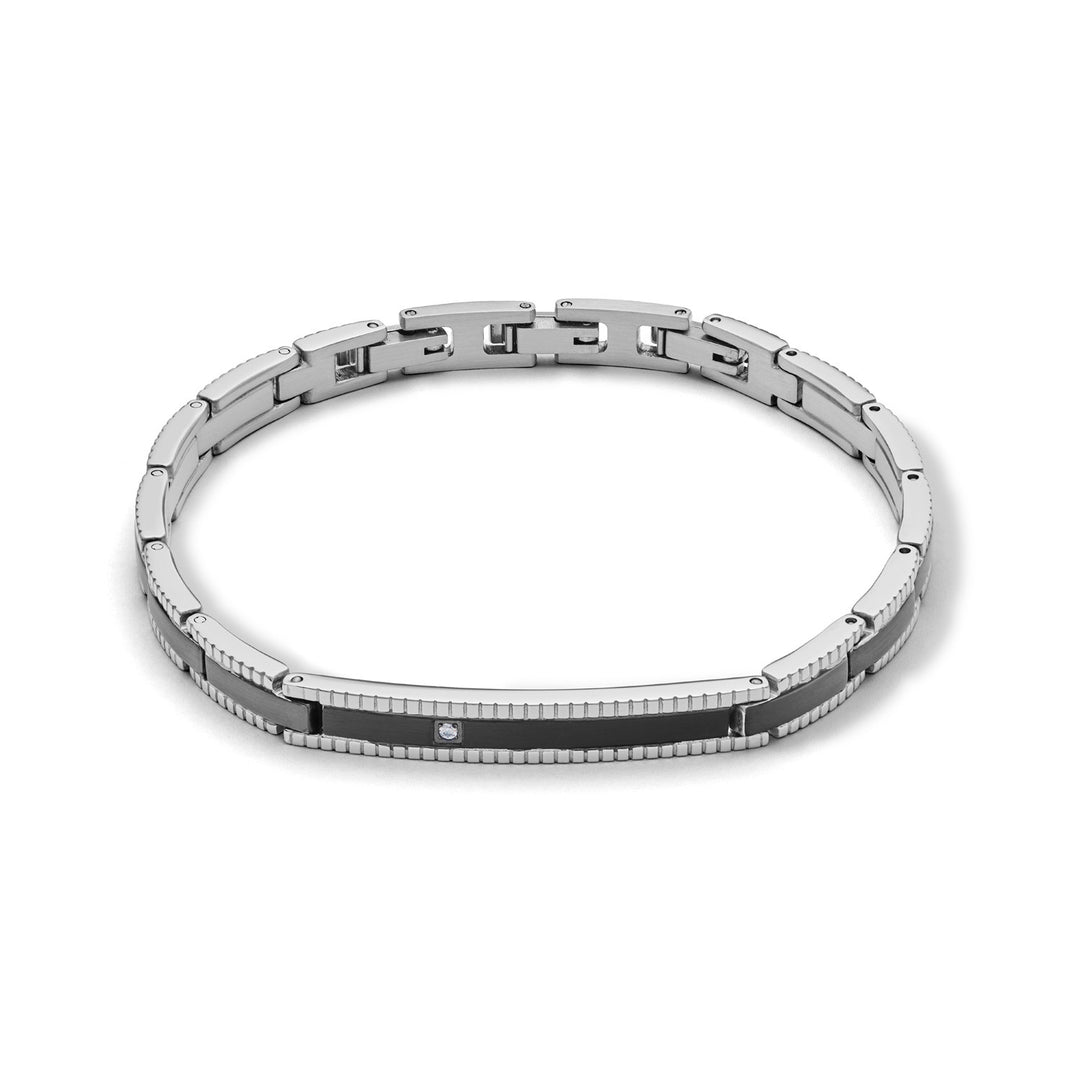 Comete Tyre-armband van staal met zwarte PVD UBR1013