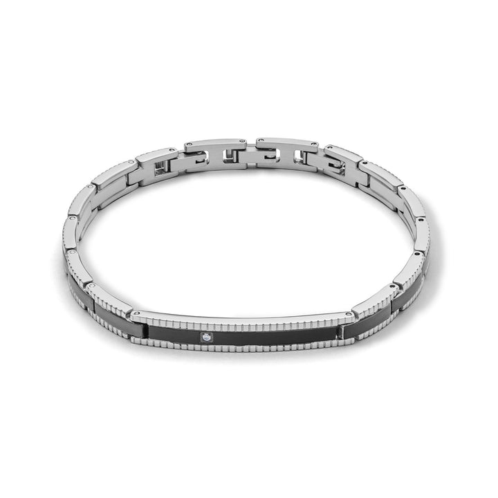 Comete Tyre-armband van staal met zwarte PVD UBR1013