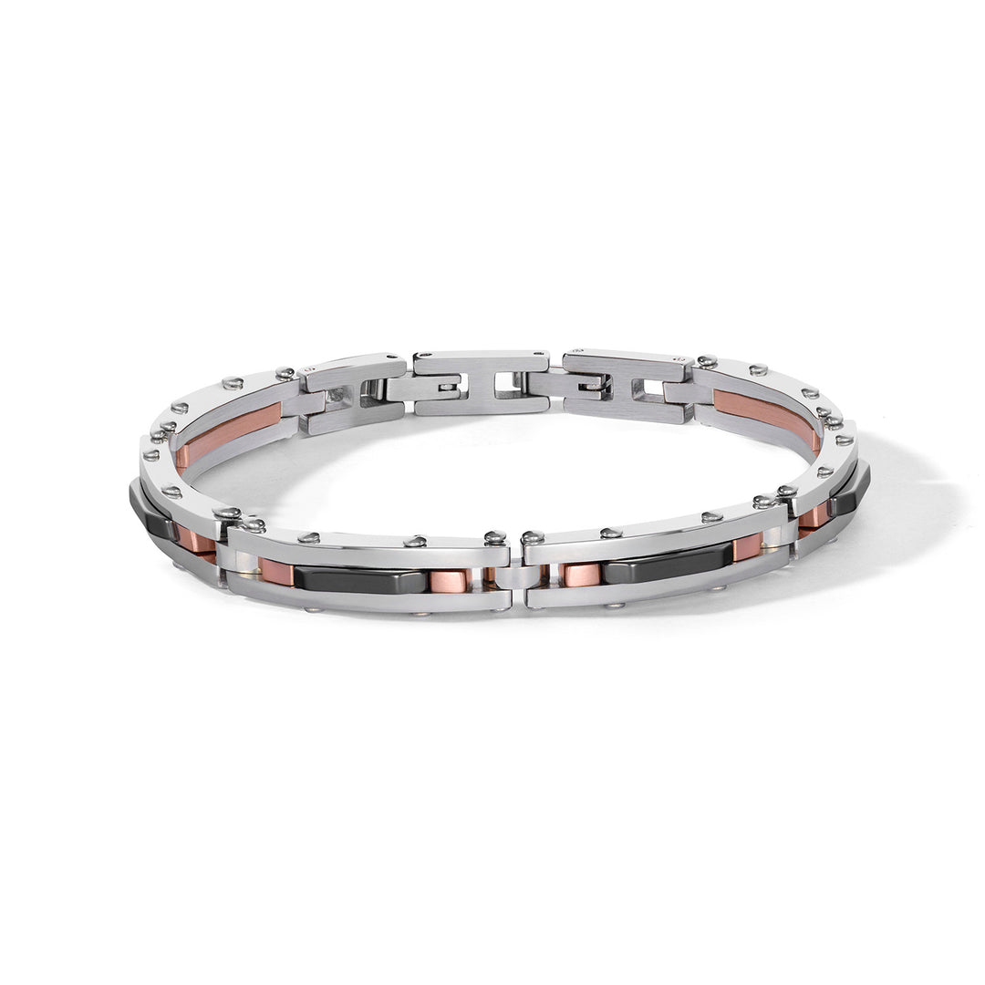 Comete Bracelet in steel, black ceramic and PVD UBR1313