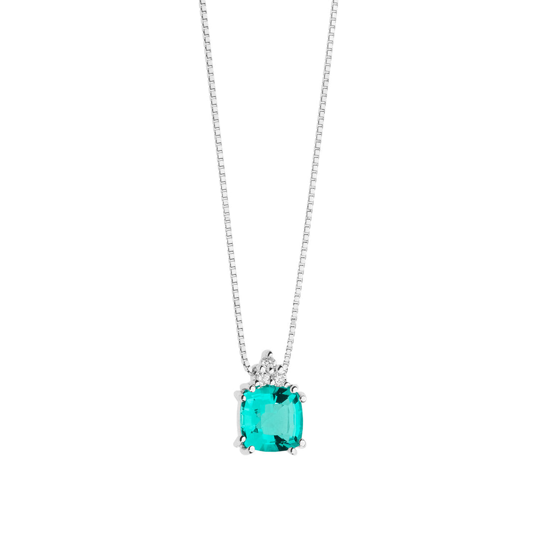 Comete-Halskette aus Gold, Diamanten und antikem Smaragd GLB1514