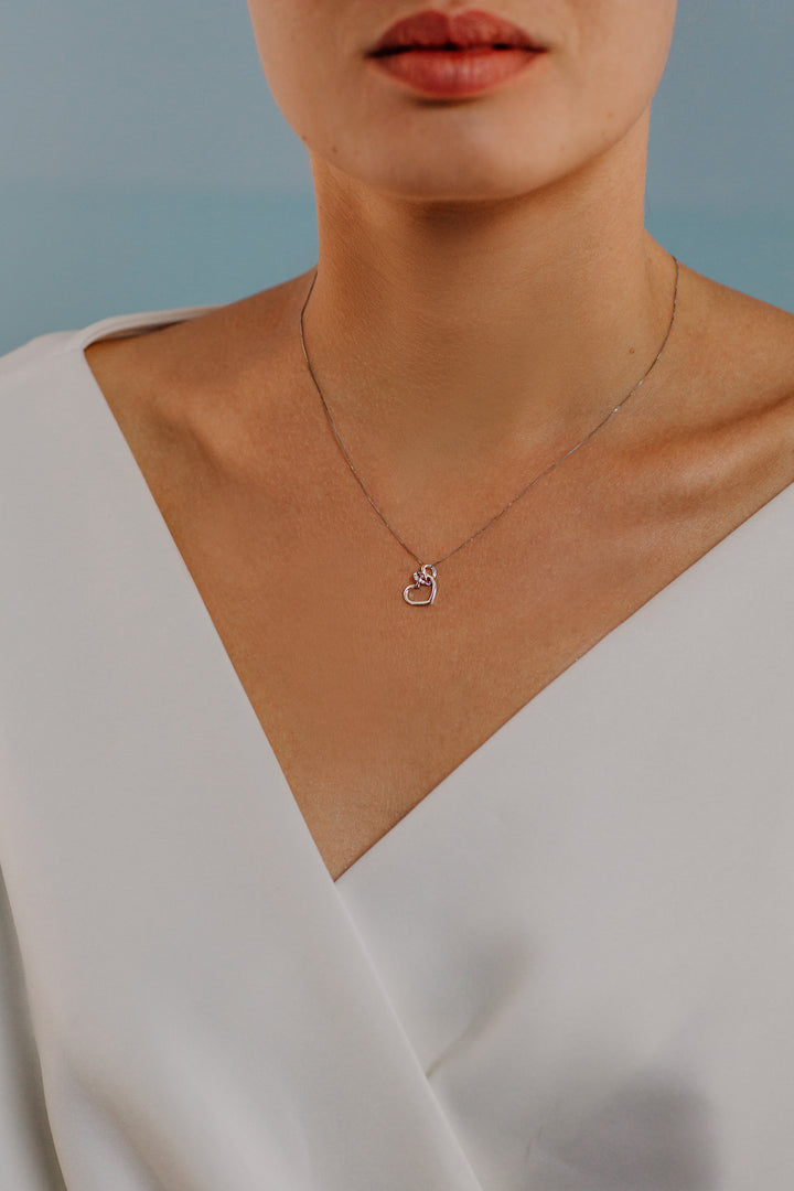 Comete Choker met hartjes in goud en diamanten GLB1340