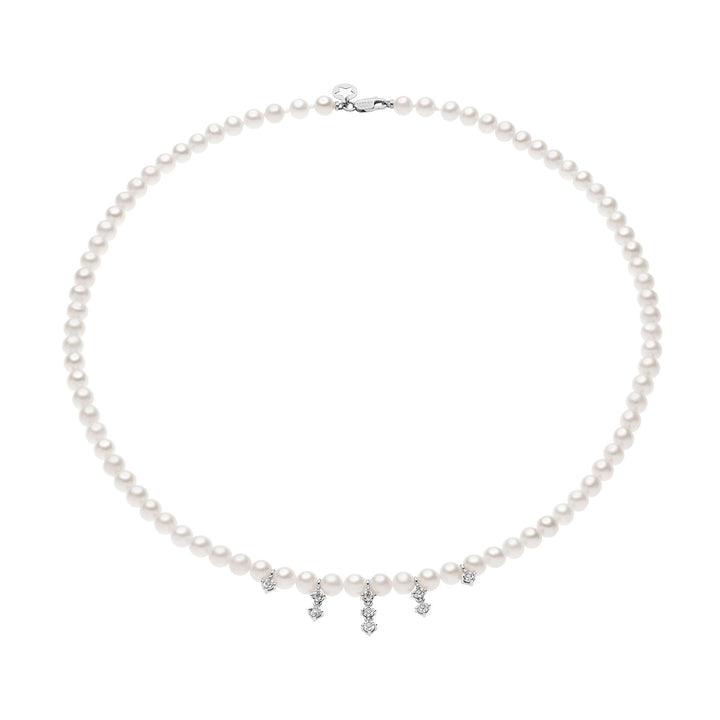 Comete Perlenkette mit Diamanten FWQ372