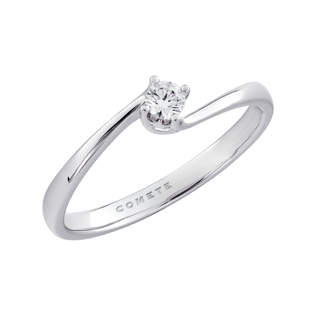 Comete Solitaire in 750‰ Gold and White Diamond ANB2712