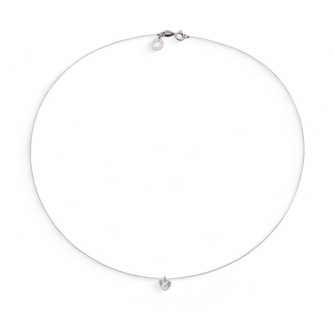 Comete-halsketting in 375‰ witgoud en KGLB1428 diamant