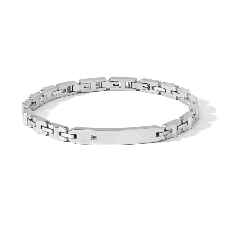 Comete Stalen armband met zwarte zirkoon UBR1204
