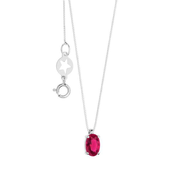 Comete Oval Gold and Ruby Necklace GLB1619