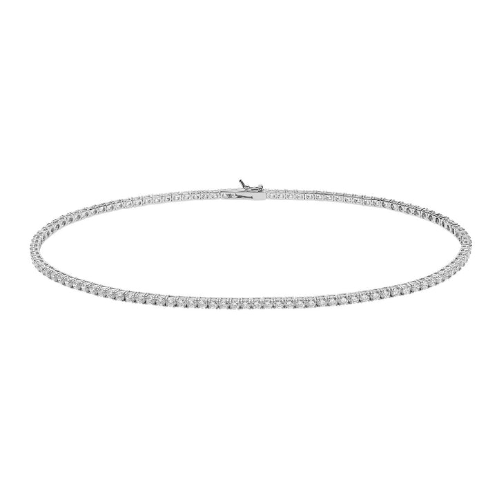 Comete Tennisketting in zilver en witte zirkonen GLA247M38