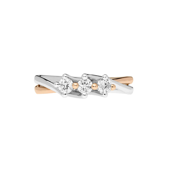 Comete Trilogy Bicolour in Gold und Diamant ANB2578