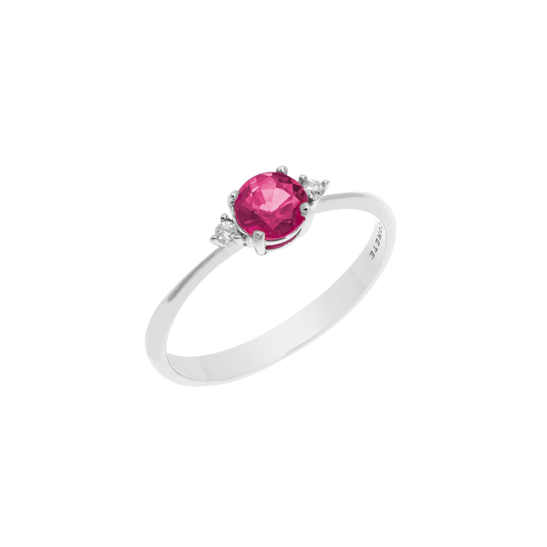 Comete Ring in Gold, Diamonds and Round Ruby ANB2484