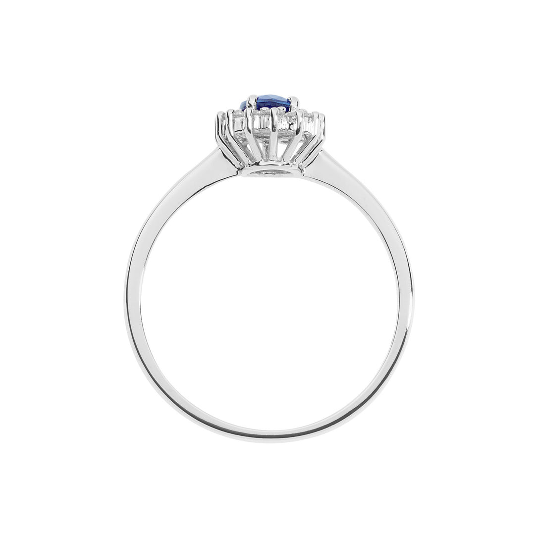 Comete-Ring aus Gold, Diamanten und ovalem Smaragd ANB2571S3