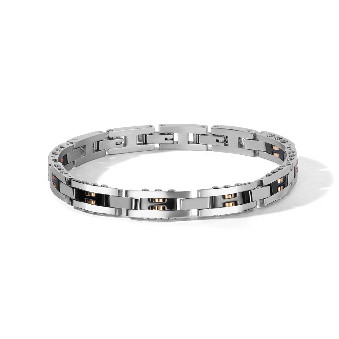 Comete-Armband aus Stahl, rosa und schwarzem PVD UBR1314