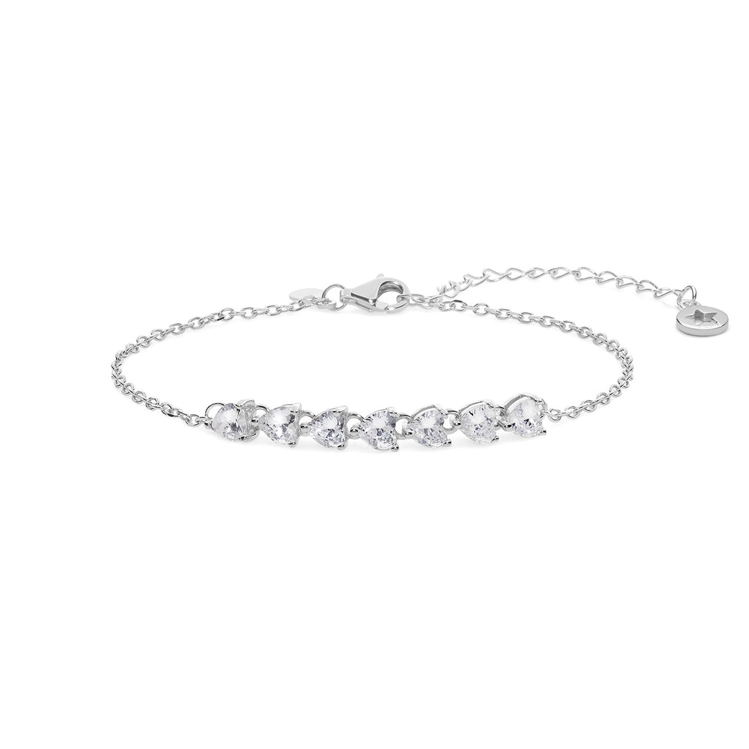 Comete Hearts Bracelet in Degradé Silver BRA233