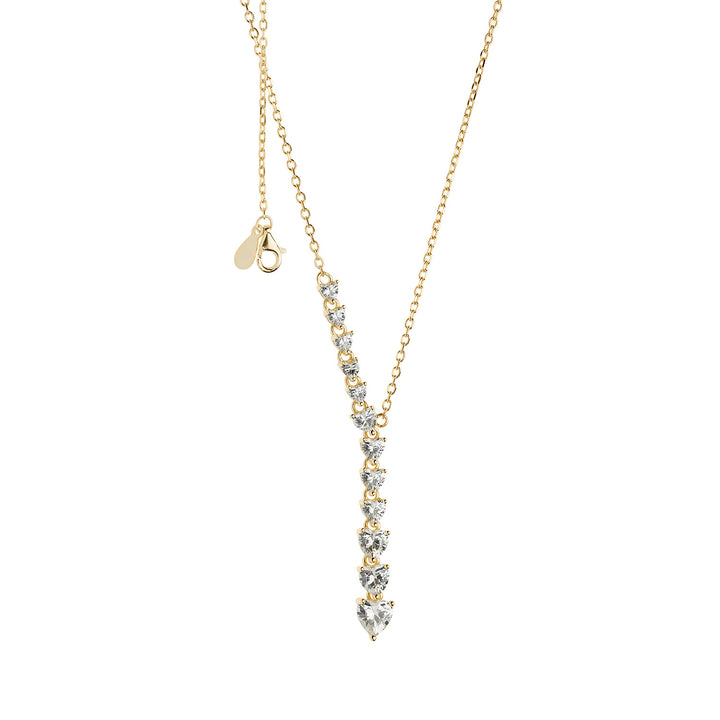 Comete Choker with hearts in degradé Silver GLA246
