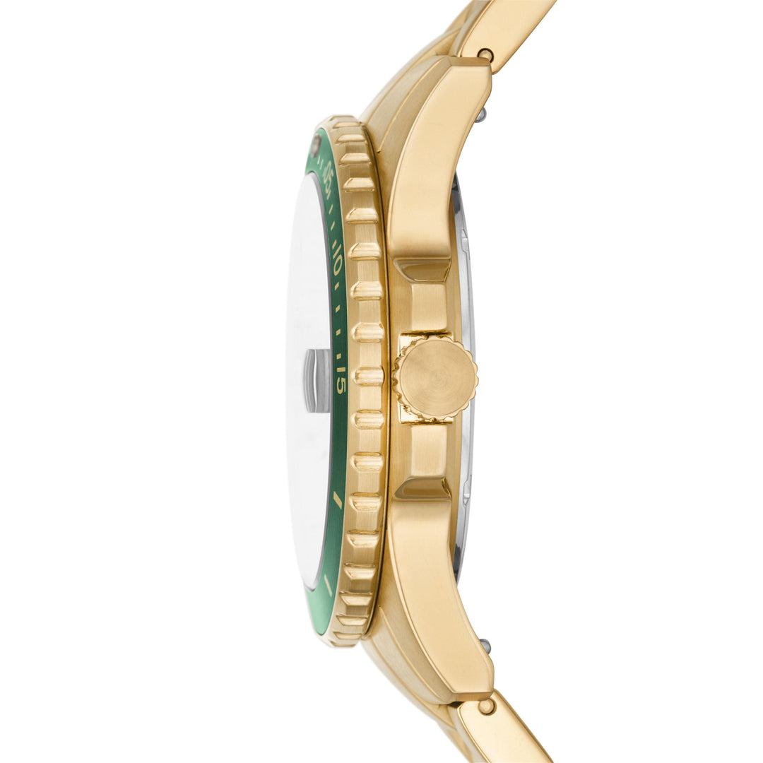 Fossil Fossil Blue Dreizeigeruhr mit Datum und goldfarbenem Stahlarmband FS5950 – Capodagli 1937