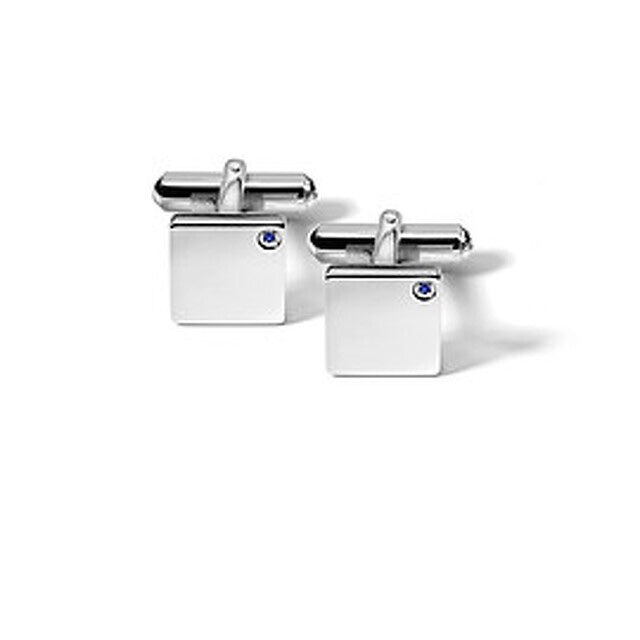 Comete Regalo Divino Kit stalen keramische armband en blauwe saffier manchetknopen KITGVZAF