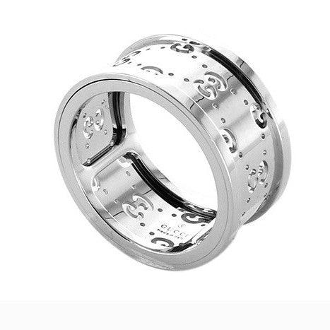 Gucci Icon Twirl GG ring 18kt witgoud maat 13 201985 J8500 9000