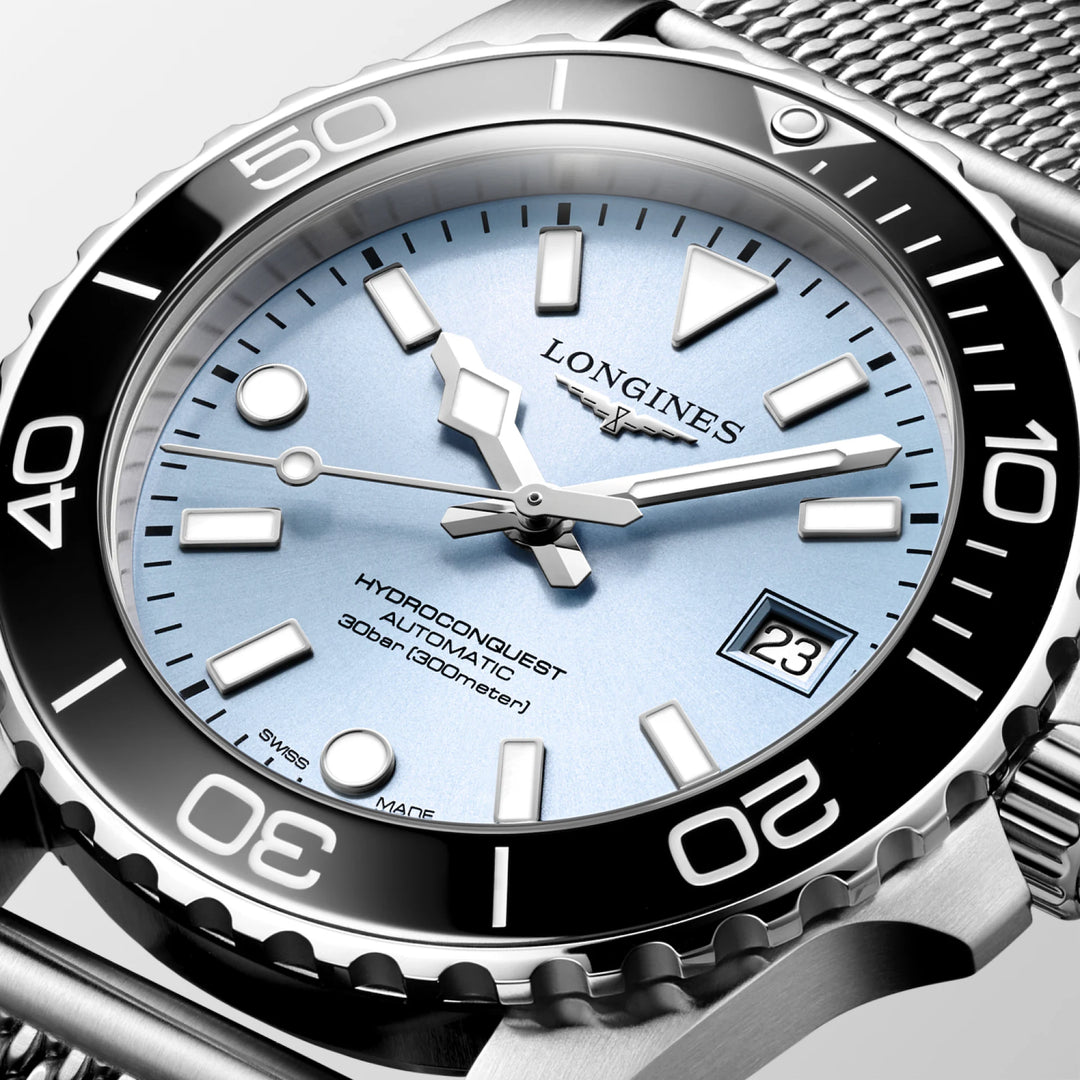 Longines Hydroconquest Uhr 39 mm blauer Automatikstahl L3.779.4.99.6
