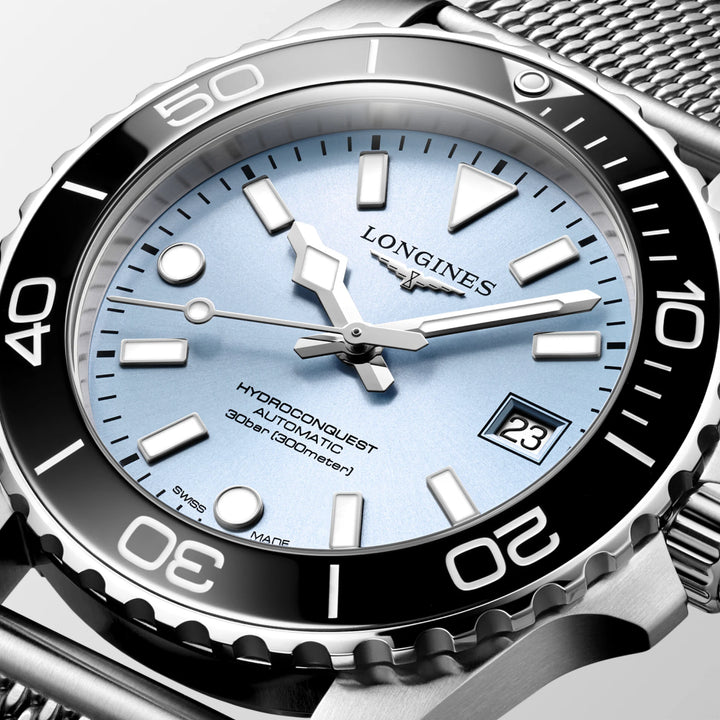 Longines Hydroconquest Uhr 39 mm blauer Automatikstahl L3.779.4.99.6