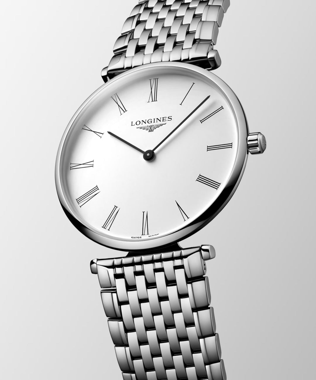 Longines horloge La Grande Classique De Longines 38mm wit quartz staal L4.866.4.11.6