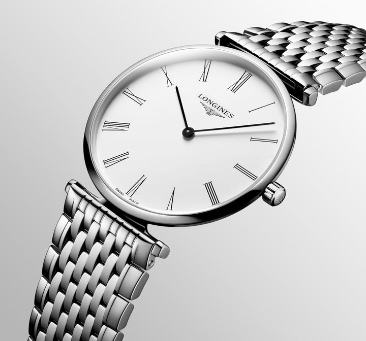 Longines horloge La Grande Classique De Longines 38mm wit quartz staal L4.866.4.11.6